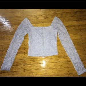 Abercrombie and Fitch xs blue lace long sleeve